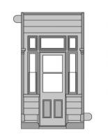 GJ03 Ratio LNWR Grand Junction Station Building Components: 4 Single Door Panels