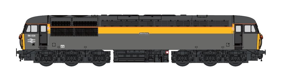 GM2210702 Dapol Class 56 Diesel Locomotive number 56 031 "Merehead" in Dutch Civil Engineers livery