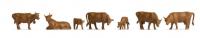 GM3910105 Gaugemaster Brown Cows (7) Hobby Figure Set