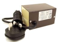 M4 Gaugemaster Complete cased transformer with mains plug.  Output: 2 x 12v A.C. at 1.25 amps (for lighting, Z gauge etc.)