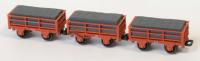 GR322 Peco FR 2 Ton Slate Wagon Triple Pack - Red
