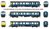 1454 Heljan Class 104 3 Car DMU Set in BR Blue livery with "Blackpool" white stripe