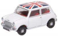 76MN011 Oxford Diecast Austin Mini Cooper White Union Jack