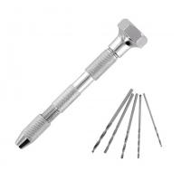 MM008 The ModelMaker Swivel-top Pin Vice & Five Drill Bits