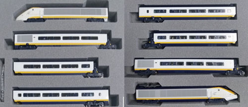 10-1295 Kato Class 373 Eurostar 8 Car Train Pack - Set numbers 373 005 and 373 006 in original Eurostar livery