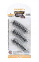 44821 Bachmann Nickel Silver Half Sect 11.25in. Rad Curved Track