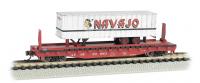 16751 Bachmann 52'6" Flat Car Santa Fe Navajo Freight Trailer