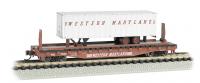 16756 Bachmann 52'6" Flat Car Western Maryland Trailer