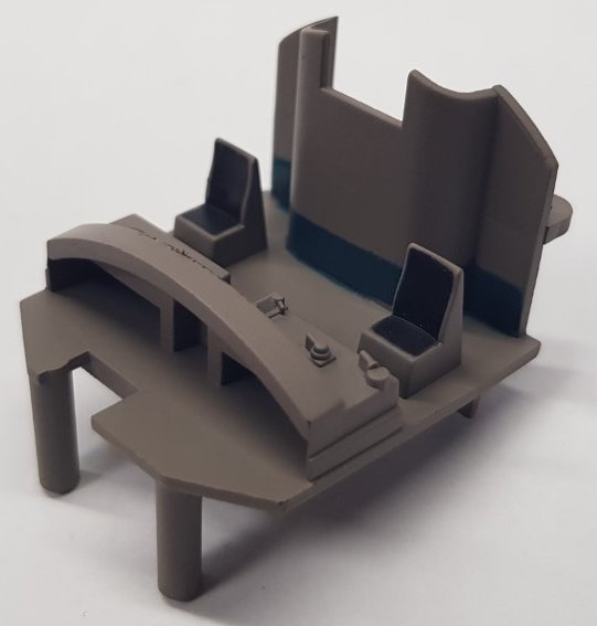 K2600-18B D600 Class 41 Warship Diesel cab interior Blue