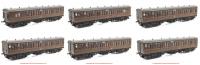 K9888 Dapol GWR Toplight GWR All Brown Bargain 6 Coach Pack