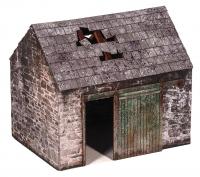 KX057 Scale Model Scenery kit Derelict Barn