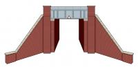 LK12164 Peco Single Track Bridge - Brick with Steel Plate