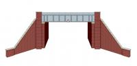 LK12166 Peco Double Track Bridge - Brick with Steel Plate