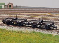 NR1152S Peco 4 Wheel Bolster Wagon Twin Pack - SR
