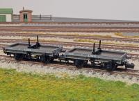 NR1153M Peco 4 Wheel Bolster Wagon Twin Pack - LMS