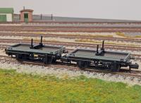 NR1154B Peco 4 Wheel Bolster Wagon Twin Pack - BR