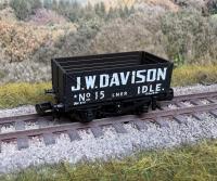 NR7021P Peco 7 Plank Open Wagon - No 15 J W Davison Ldle LNER