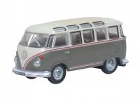 NVWS009 Oxford Diecast VW Samba Bus Mouse Grey/Pearl White