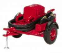 76CCP003 Oxford Diecast Coventry Climax Pump Trailer Red