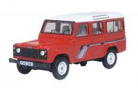 76DEF018 Oxford Diecast Land Rover Defender LWB St. Wagon Masai Red