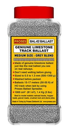 PBAL-02 Proses Authentic Limestone Ballast In Grey Blend 1.4KG (3lbs)