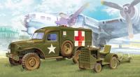 PKAY13403 Academy WWII US Ambulance & Towing Tractor.