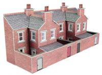 PN176 Metcalfe Low Relief Terraced House Backs Red Brick Kit