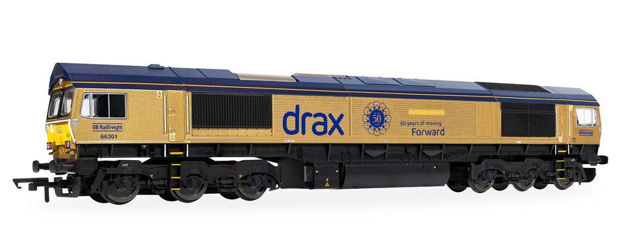 R30461 Hornby Class 66 Diesel Drax 50 GBRf 66 301 Image
