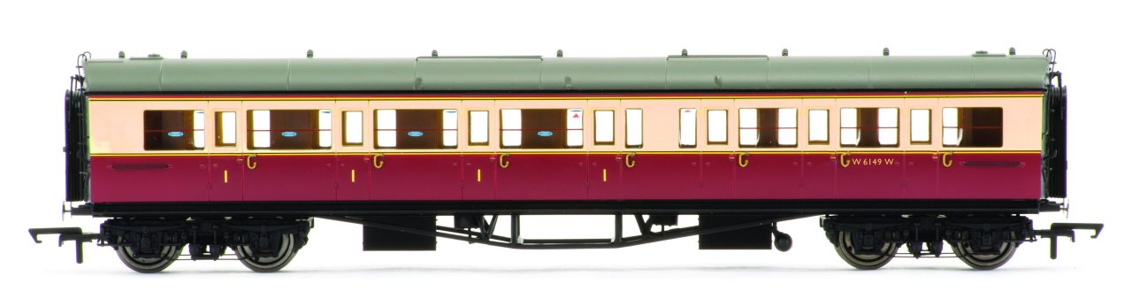 BR Collett Coach Corridor Composite RH, Crimson and Cream