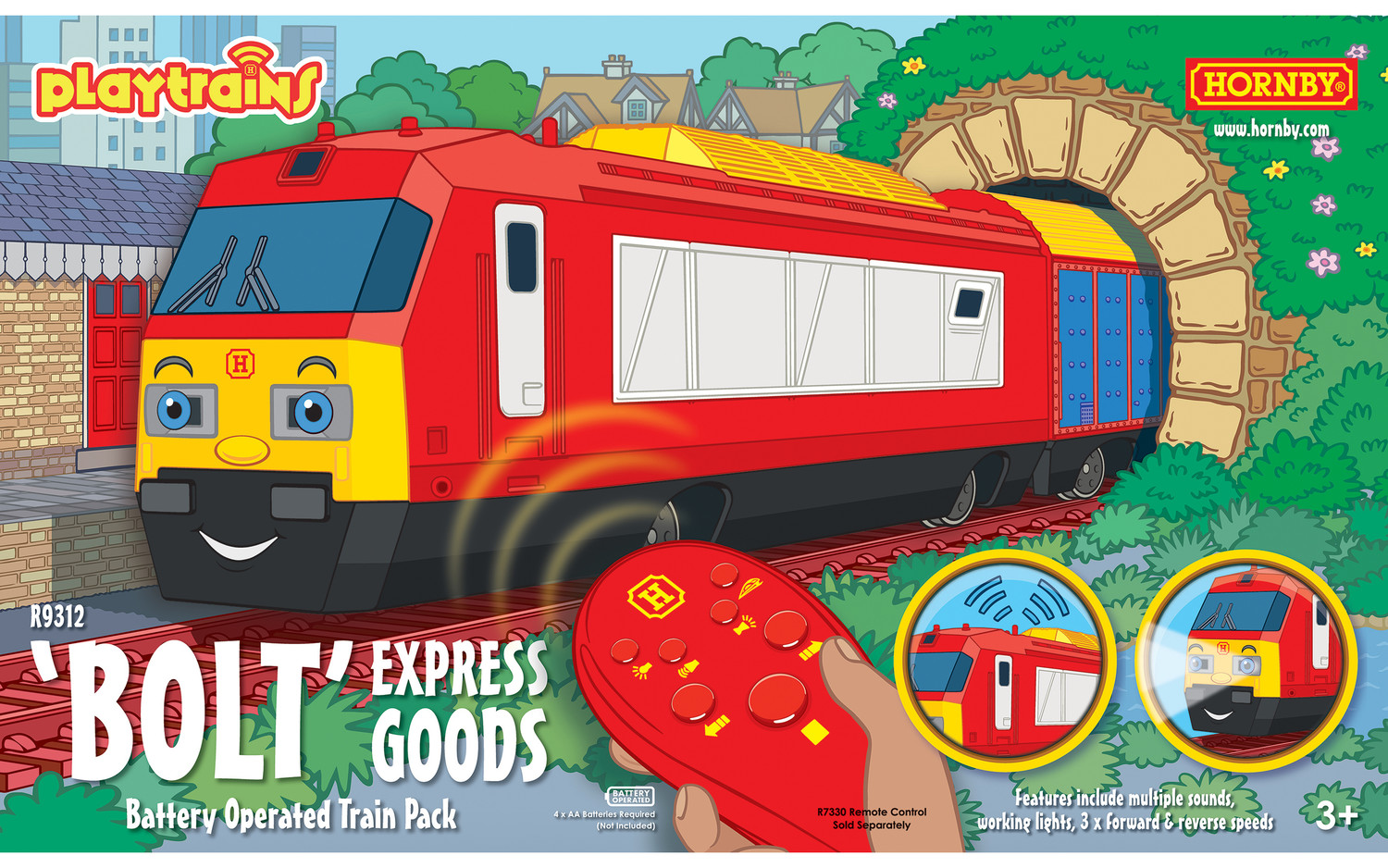 R9312 Hornby Playtrains Bolt Express Goods Battery Train Pack