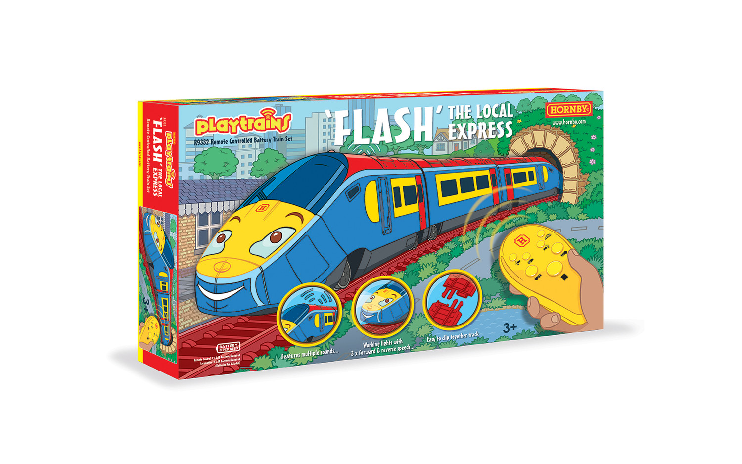 R9332 Hornby Playtrains Flash The Local Express Remote Controlled Battery Train Set