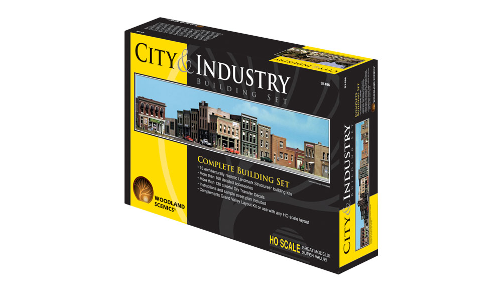 S1486 Woodland Scenics City and Industrial Buildings Set.