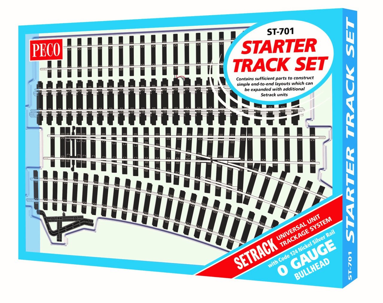 ST-701 Peco Setrack Starter Set Code 124 Bullhead rail