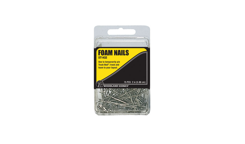 ST1432 Woodland Scenics Subterrain System 2" Foam Nails (Pack of 75)