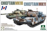PKTAK05006 Pocketbond Chieftain Mk 10 / Chieftain Mk 11 1+1 Two British Main Battle Tanks in one box.