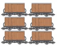 TTR61303 Peco LMS/BR 9ft WB Van - fitted - Pack of 6