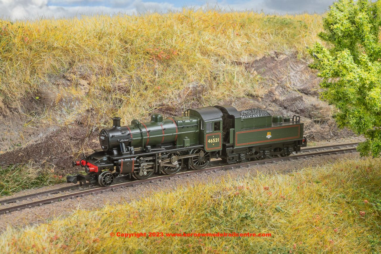 LMS Ivatt 2MT 46521 BR Lined Green Early Emblem LMS Ivatt 2MT 46521 BR Lined Green Early Emblem