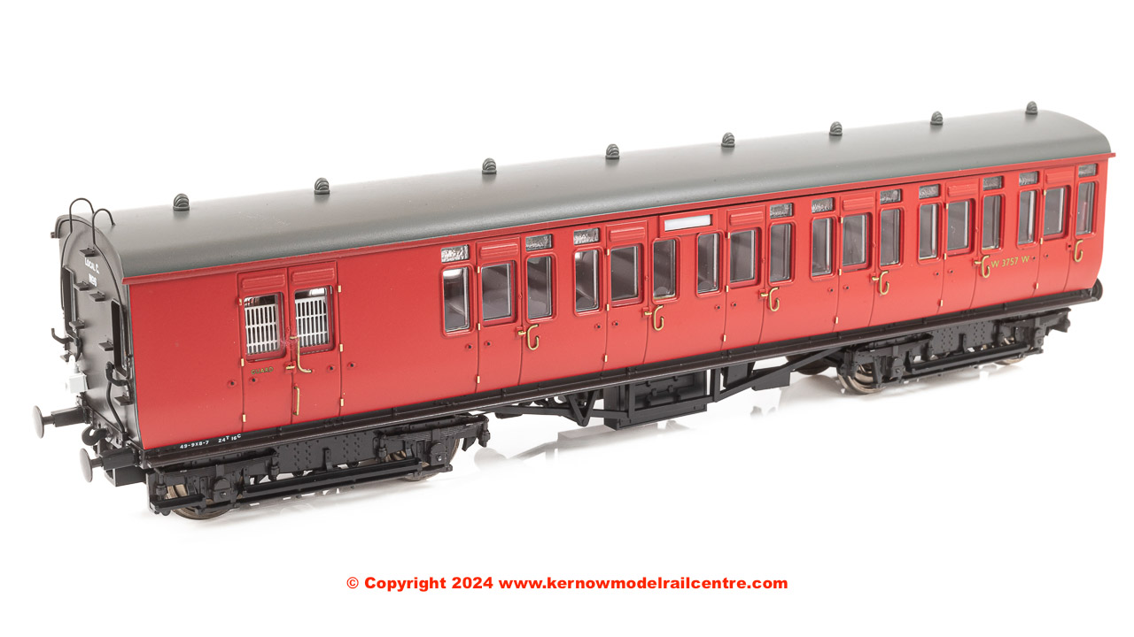 GWR Toplight Mainline City BR Maroon 2nd Brake 3757 GWR Toplight Mainline City BR Maroon 2nd Brake 3757