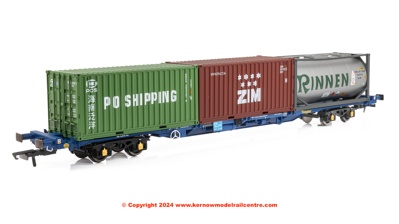 KFA Container Wagon with 2 x 20' Containers & 1 x 20' Tanktainer - Era 11 KFA Container Wagon with 2 x 20' Containers & 1 x 20' Tanktainer - Era 11