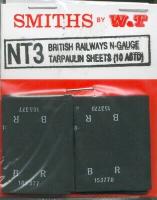NT3 Smiths 2mm Tarpaulins Sheets (Pack of 5 Assorted) BR 1948 to present day