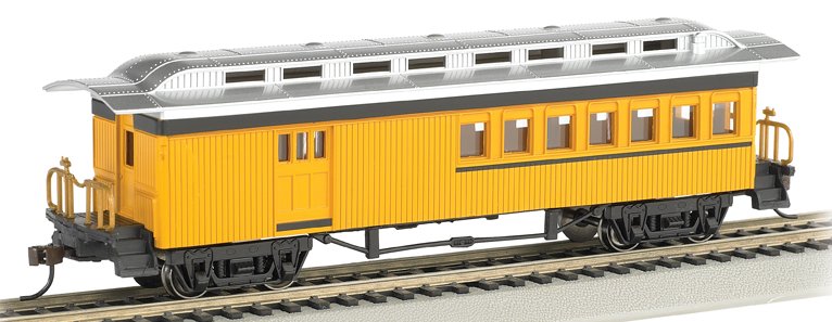 Bachmann Industries 1860 1880 Combine Painted Unlettered Car Yellow HO Scale 13503 