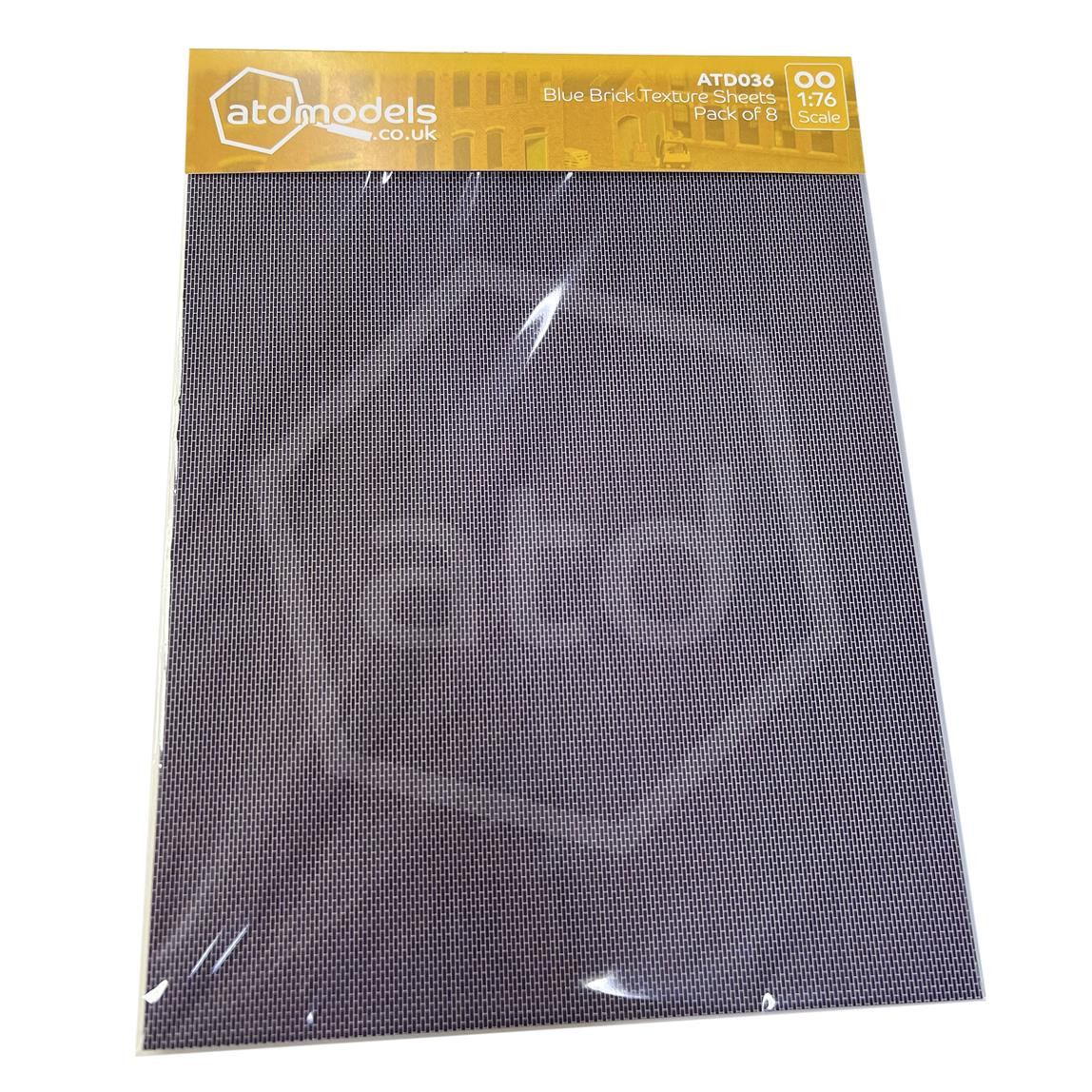 ATD036 ATD Models Blue Brick Texture Pack (8 x A4 Sheets)