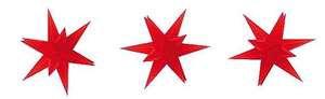 5416 Busch Illuminated Christmas Red Star Decorations LEDs