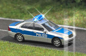 5615 Busch Mb C Class Police With Lights