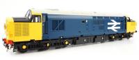 3721 Heljan Class 37/0 Diesel Locomotive in BR Large Logo Blue Livery Un-numbered with steam heating boiler