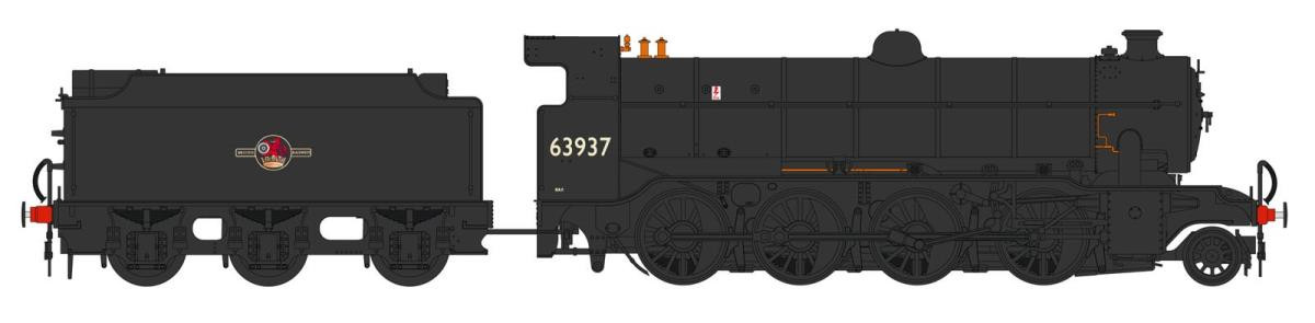 3901 Heljan Tango O2 Steam Locomotive number 63937 in BR Black livery with Late Crest