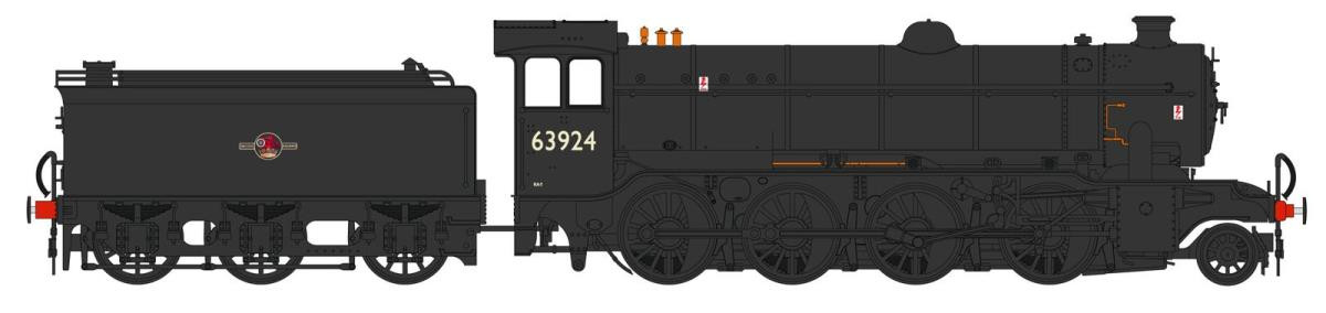 3941 Heljan Tango O2/4 Steam Locomotive number 63924 in BR Black livery with early emblem