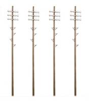 LK-747 Peco O Gauge Telegraph Poles (Pack of 4).