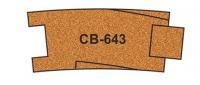 CB-643 Proses 10 X Pre-Cut Cork Bed for R643 Curve Track