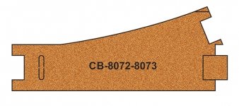 CB-8072-3 Proses 10 X Pre-Cut Cork Bed for R8072-8073 Standart Points